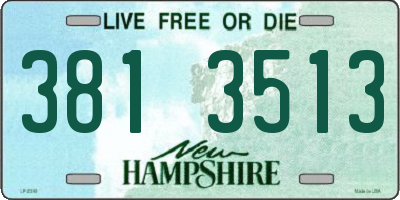 NH license plate 3813513
