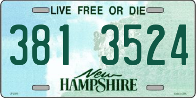 NH license plate 3813524
