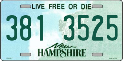 NH license plate 3813525