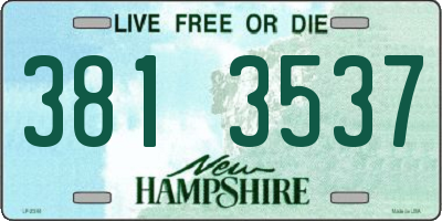 NH license plate 3813537