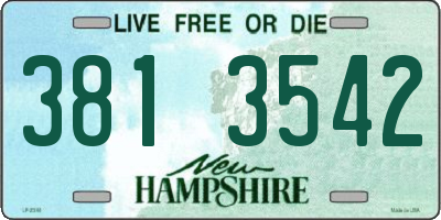 NH license plate 3813542