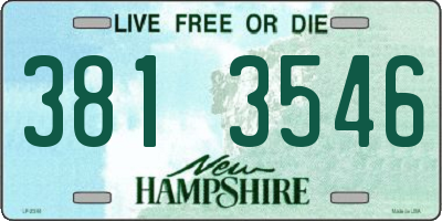 NH license plate 3813546