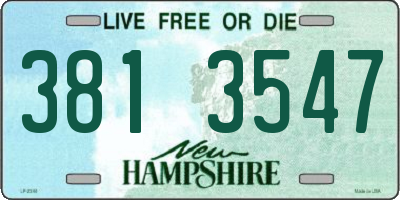NH license plate 3813547