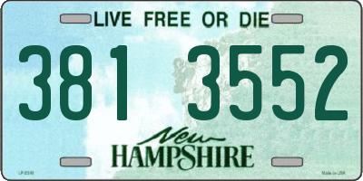 NH license plate 3813552