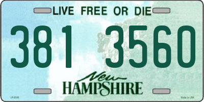 NH license plate 3813560