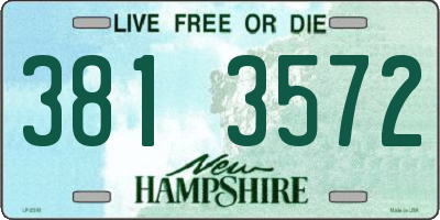 NH license plate 3813572