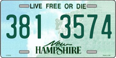 NH license plate 3813574