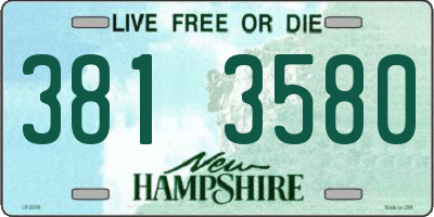 NH license plate 3813580