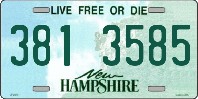 NH license plate 3813585