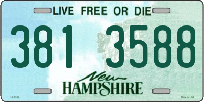 NH license plate 3813588