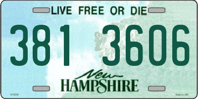 NH license plate 3813606