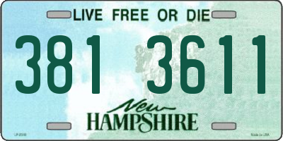 NH license plate 3813611