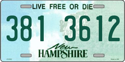 NH license plate 3813612