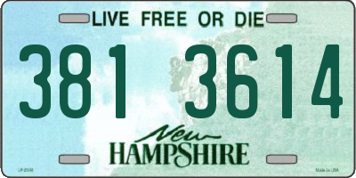 NH license plate 3813614
