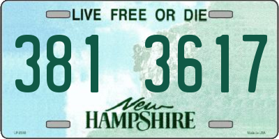NH license plate 3813617