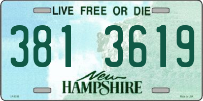 NH license plate 3813619