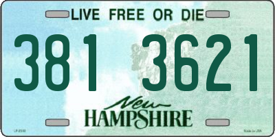NH license plate 3813621