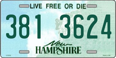 NH license plate 3813624