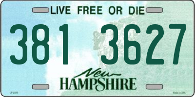 NH license plate 3813627