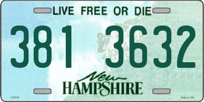 NH license plate 3813632