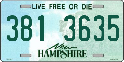 NH license plate 3813635