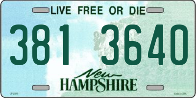 NH license plate 3813640