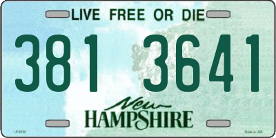 NH license plate 3813641