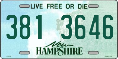 NH license plate 3813646