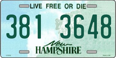 NH license plate 3813648