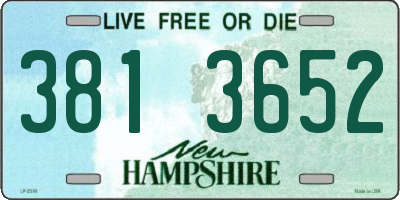 NH license plate 3813652