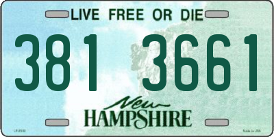 NH license plate 3813661