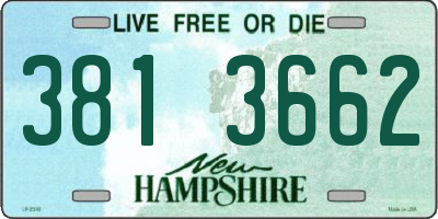 NH license plate 3813662