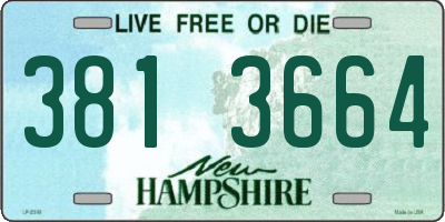 NH license plate 3813664