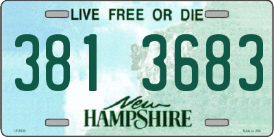 NH license plate 3813683