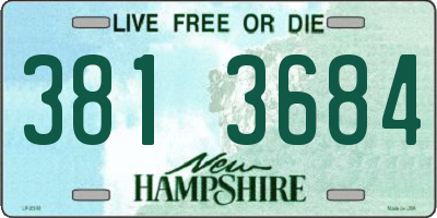 NH license plate 3813684