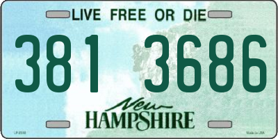 NH license plate 3813686