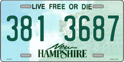 NH license plate 3813687