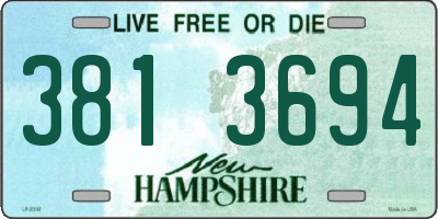 NH license plate 3813694