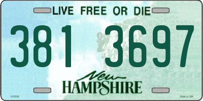 NH license plate 3813697