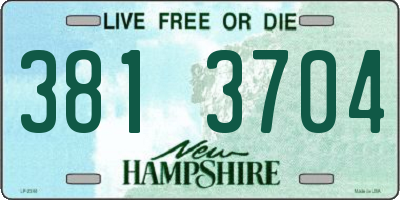 NH license plate 3813704