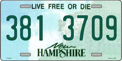 NH license plate 3813709