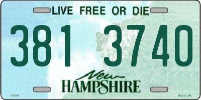 NH license plate 3813740