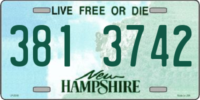 NH license plate 3813742