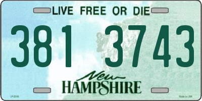 NH license plate 3813743