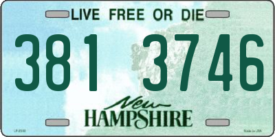 NH license plate 3813746