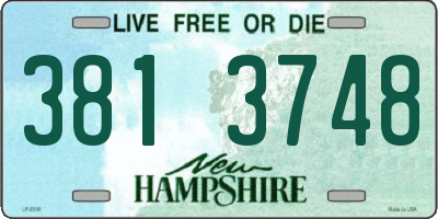 NH license plate 3813748