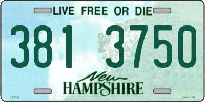 NH license plate 3813750