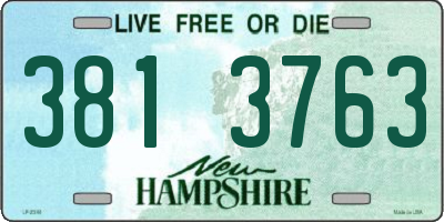 NH license plate 3813763