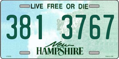 NH license plate 3813767