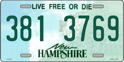 NH license plate 3813769